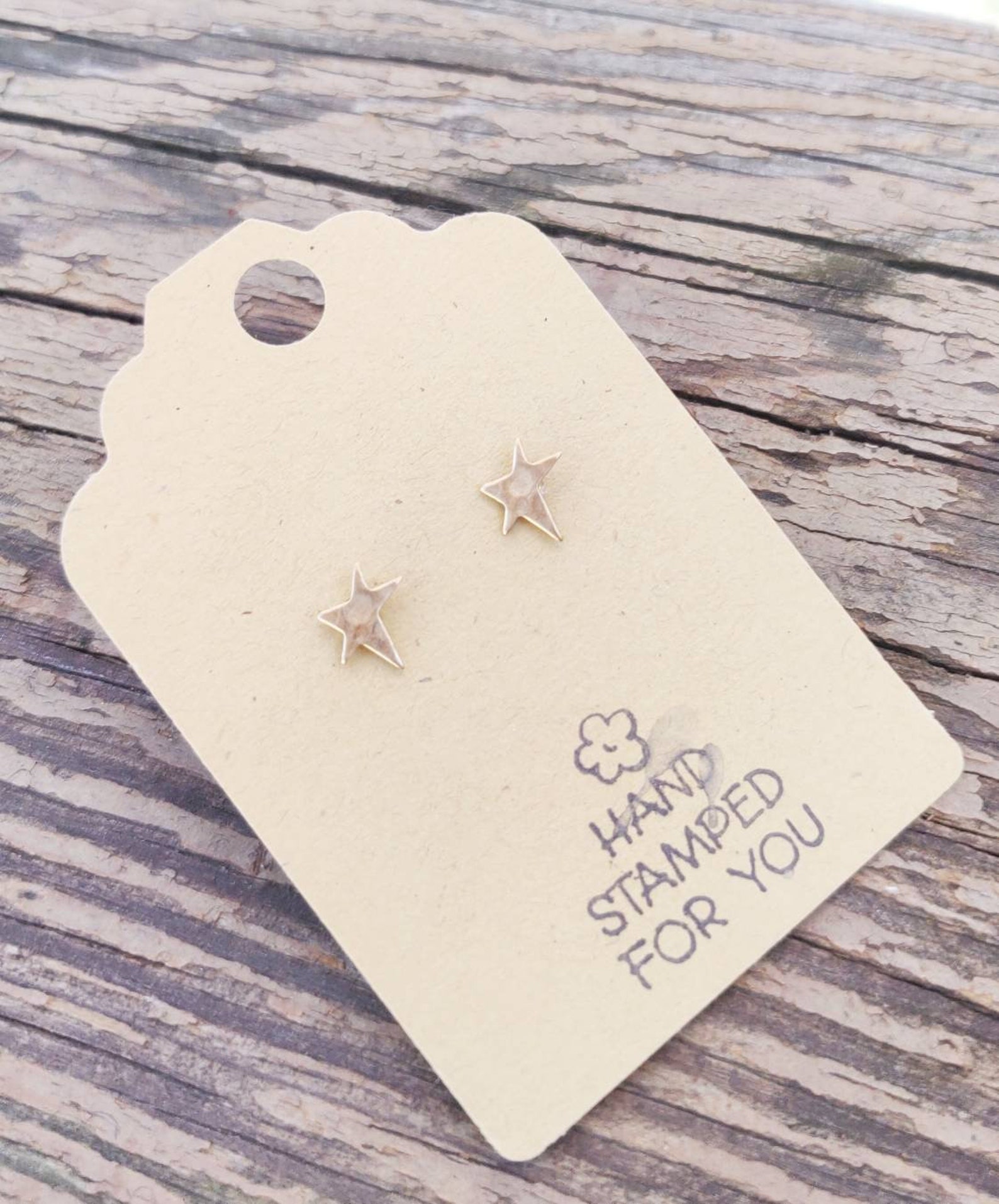 Celestial Star Stud Threaded Flat-Back Earring 14K Gold Celestial Star Stud Threaded Flat-Back Earring 14K Gold