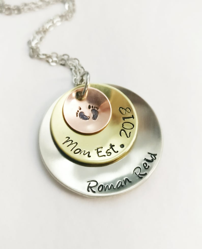 NEW MOM GIFT New Mom Jewelry New Mom Necklace Personalized Etsy