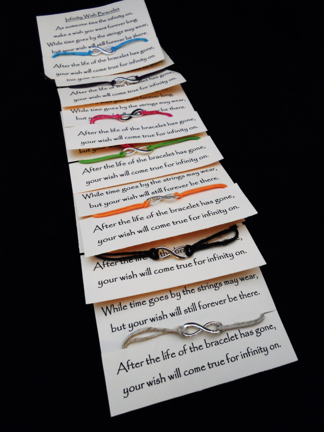 INFINITY WISH BRACELET Make a Wish Tie It On Your Wish Will Etsy