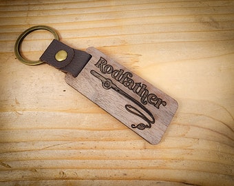 Personalized Father's Day Keychain for Dad, Keychain for Dad, Dad Keychain, Gift for Dad who likes to Fish, Dad Gift, Gift for Dad