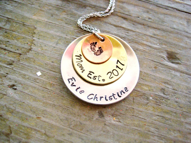 NEW MOM GIFT New Mom Jewelry New Mom Necklace Personalized Etsy
