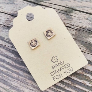 Gold Stud Earrings, Sun Earrings, Small Earrings, Dainty Earrings, Hand Stamped Earrings, Sun Jewelry, Small Gold Earrings, Celestial