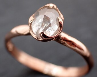 Antique Style Oval Diamond Ring • 14k Rose Gold • Solitaire Engagement Ring • Handmade by Angeline 3604