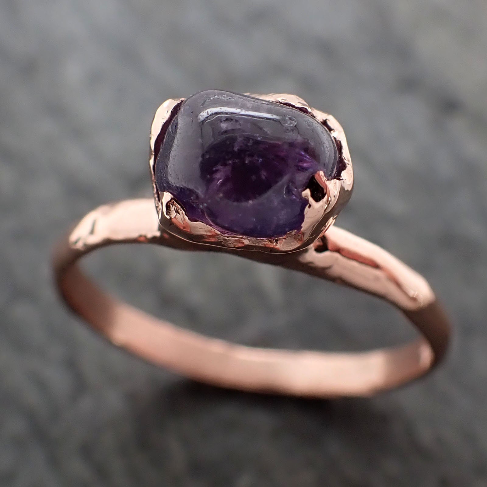Purple sapphire rose gold ring discount