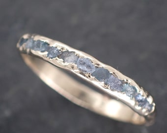 Rare Yogo Montana Sapphire Women's Wedding Band • Choice of White Gold or Sterling Silver • Handcrafted byAngeline C333_S_W Engagement Ring