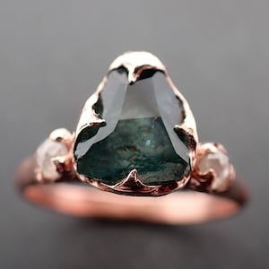 Montana Sapphire Engagement Ring: Diamond Accent, 14k Rose Gold