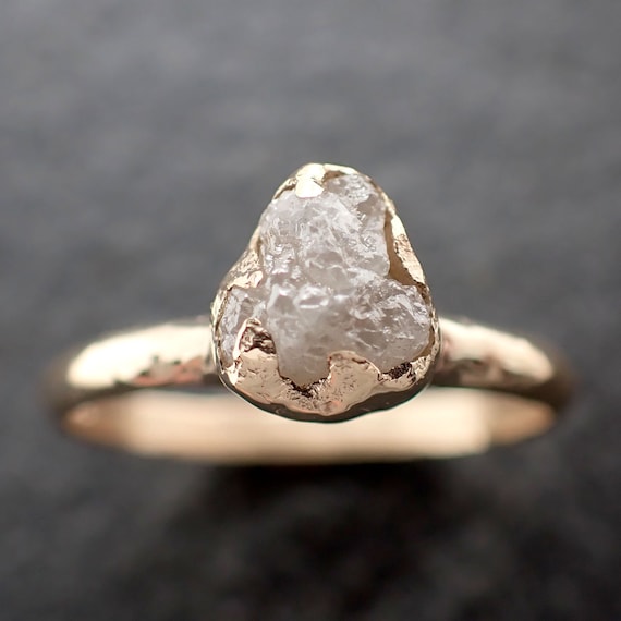 Natural raw diamond best sale ring