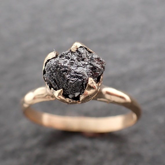 Rough cut gemstone rings sale