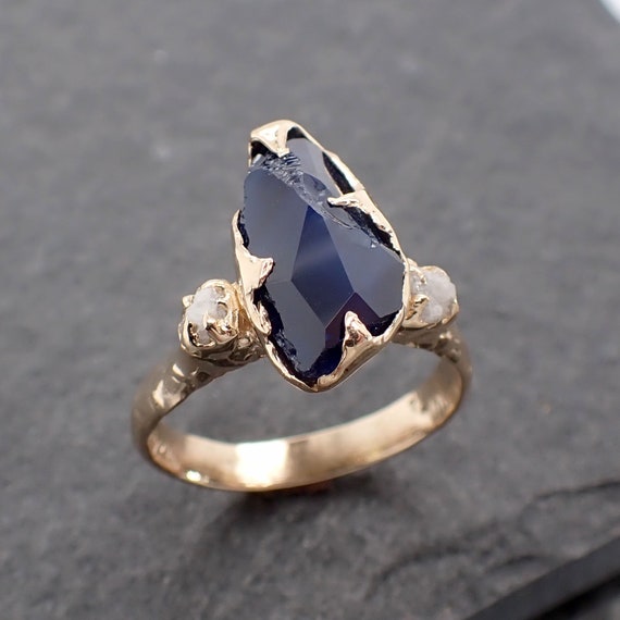 Dark blue engagement ring online