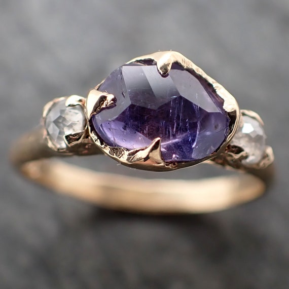 Purple stone sale engagement ring