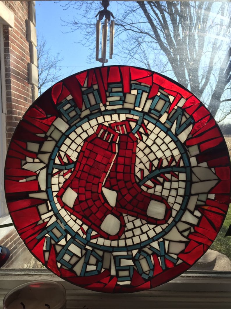 Boston Red Sox Glass Mosaic