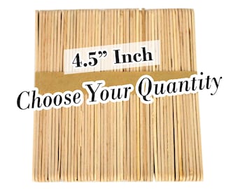 4.5 Inch Natural Craft Popsicle Sticks -CHOOSE YOUR QUANTITY