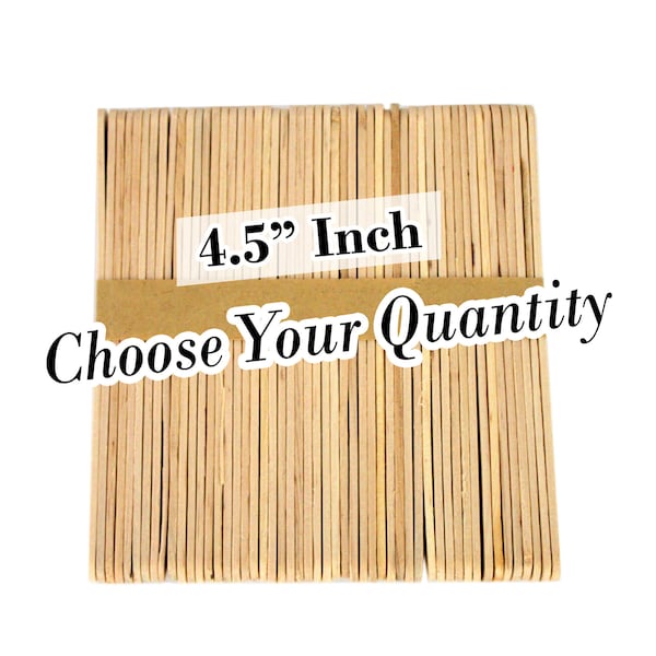 4.5 Inch Natural Craft Popsicle Sticks -CHOOSE YOUR QUANTITY