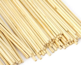 Natural Pine Wood Dowels: 1/4 Inch Round, 3 ft Length