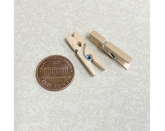 CraftySticks- Mini Wooden Clothespin Clips- 25mm