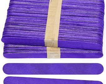 100 Pack - 6 Inch - Purple Wood Craft Popsicle Sticks