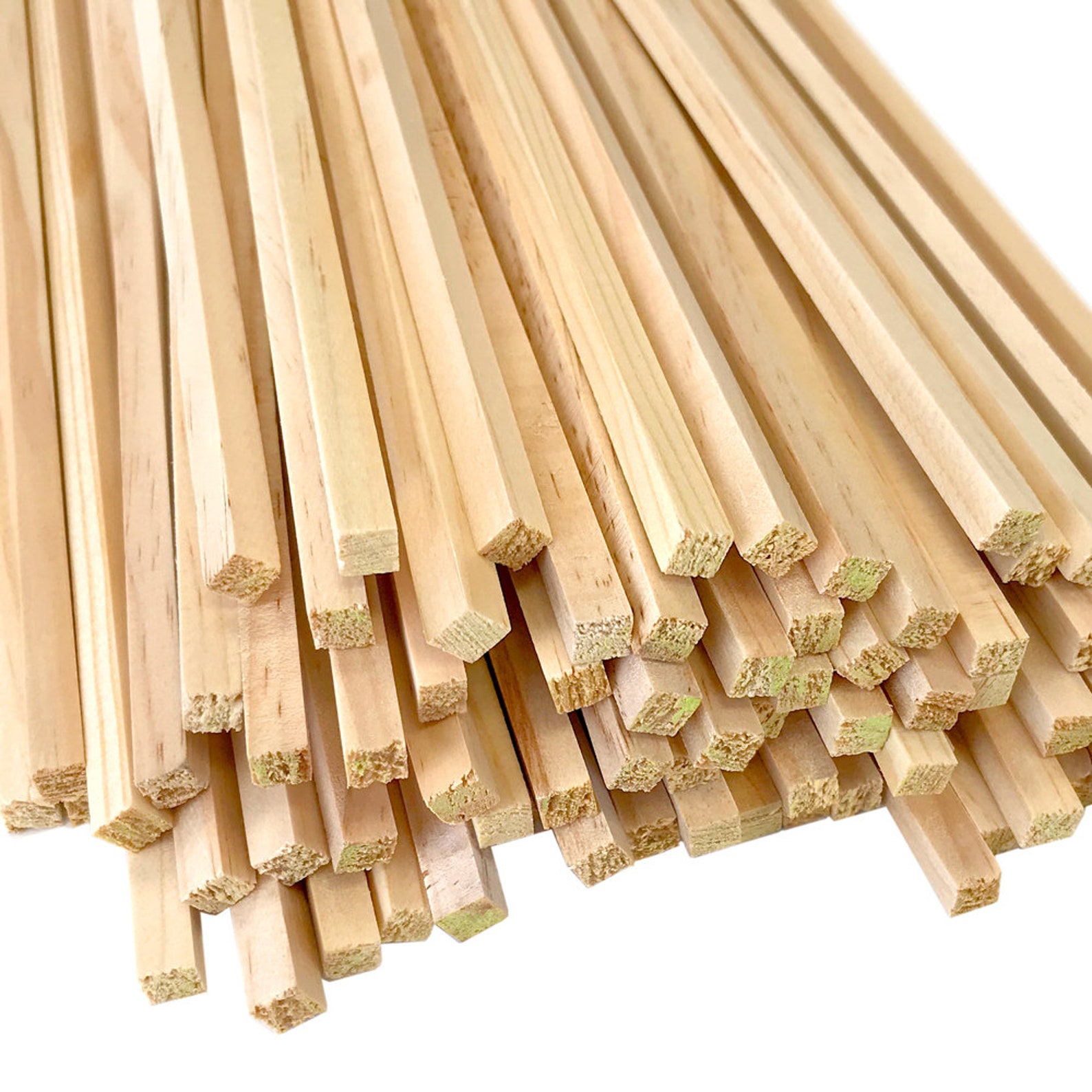 1/4 X 36 Inch 3 Ft Natural Wood Dowels Square Etsy