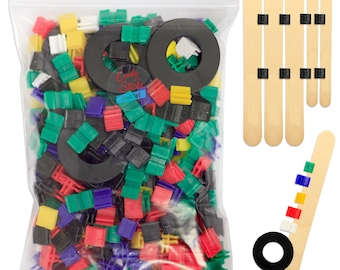 Popsicle Stick Connectors: 380-Piece Craft STEM Building Set