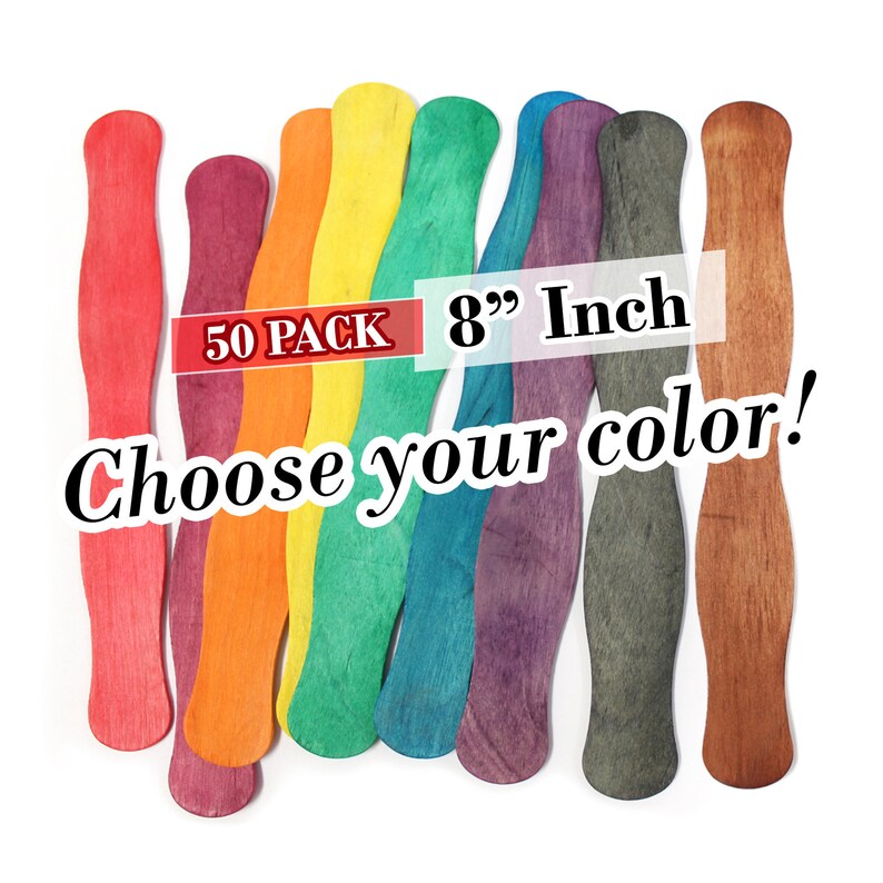 50 Sticks 8 Wavy Wedding Fan Handle Sticks CHOOSE YOUR Etsy