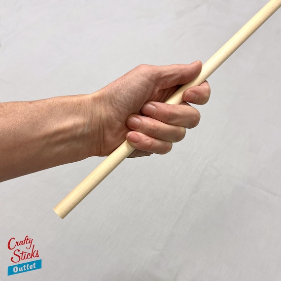 Natural Wood Dowels: 1/2" x 12", Crafty Sticks, USA Made
