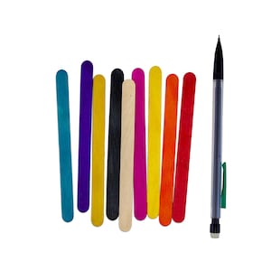 CHOOSE YOUR COLOR 1000 Pack, CraftySticks Wooden Craft Popsicle Sticks, 9 Color Choices