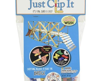 Just Clip It Bridge Popsicle Stick Kit | Craft Stick Connectors | STEM Crafts