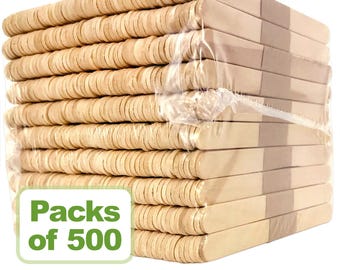 CraftySticks Food Grade Craft Sticks: 4.5" Natural Wood, 500 Count