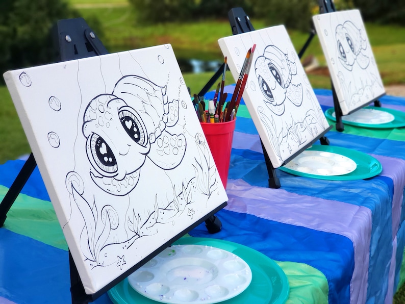 Pre Drawn Outlined Stretched Canvas to Paint Your Own Paint Etsy