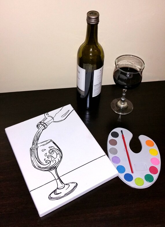 Kids or Adult Wine Paint Party Activity or Art Party Supply Etsy