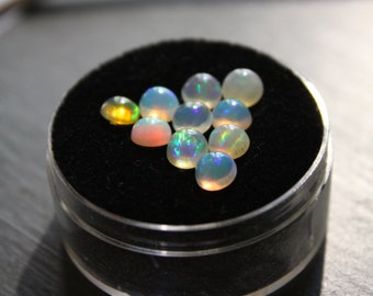 5mm Round Ethiopian Opal Cabochons (pack of 10)