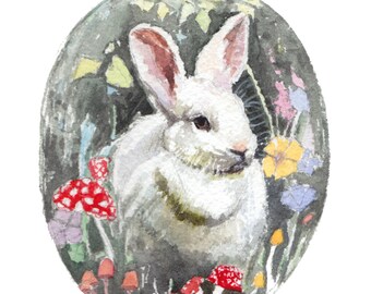 Tiny Spring Bunny Print 5x7"