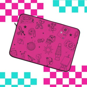 Fuchsia Flash Pink Tattoo Laptopfodral