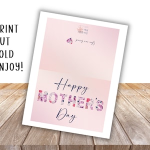 Printable Mother's Day Card Mother's Day Card Digital Download 5x7 Greeting Card Mother's Day ...