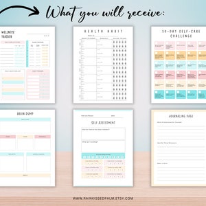 Wellness Tracker 2024 Self Care Trackermental Health Journal Habit ...