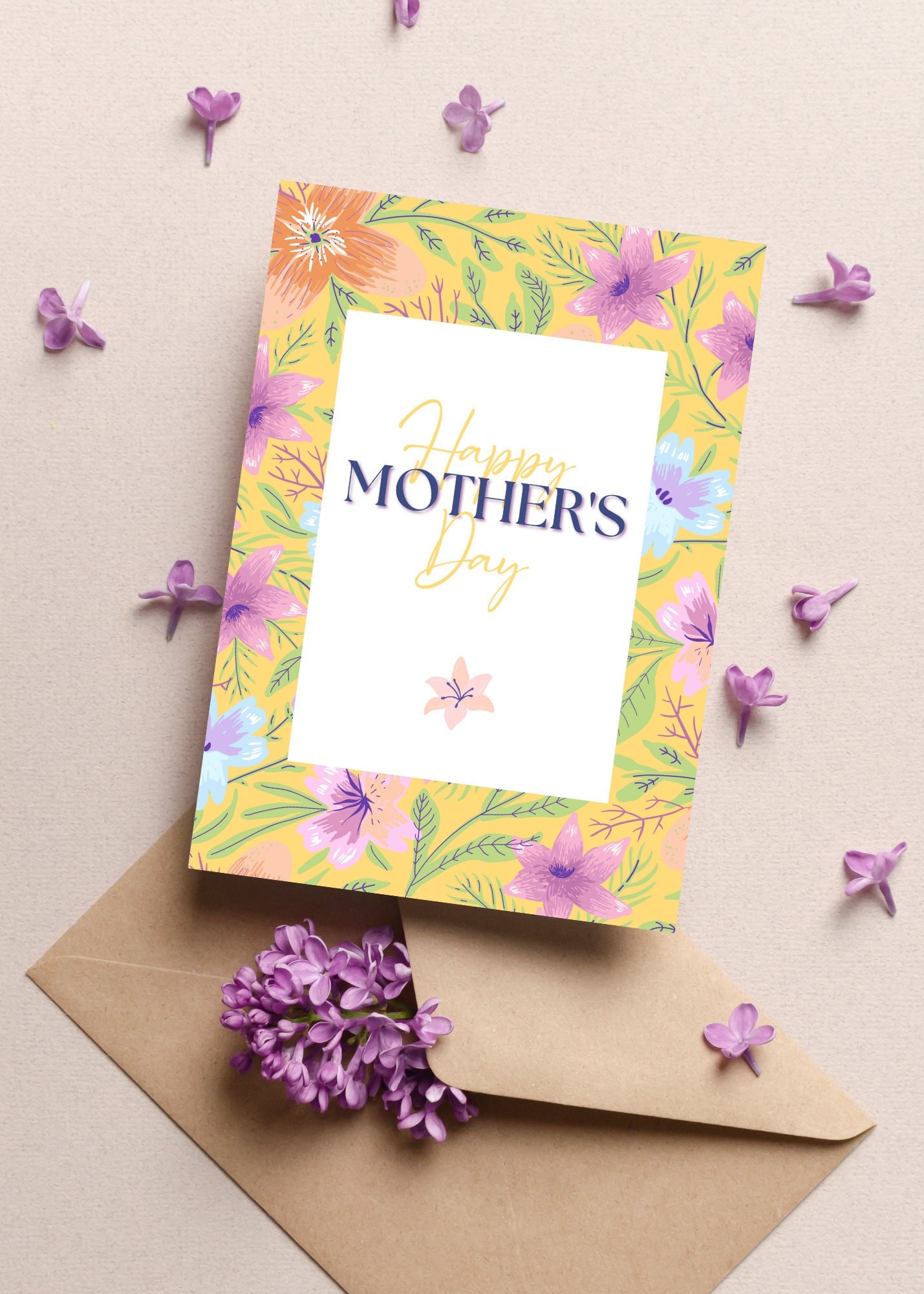 Mother's Day Card Printable Mother's Day Card Digital Download 5x7 ...