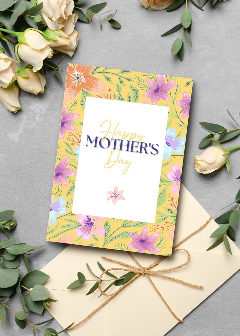 Mother's Day Card Printable Mother's Day Card Digital Download 5x7 ...