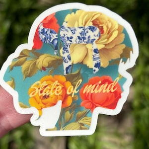 Sticker juif, papier peint ingénieux, finition transparente mate, état d'esprit de Chai | Judaïsme | judaïque| articles de fête| belle oeuvre d'art de style vintage | dessins animés