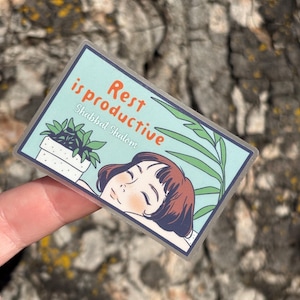 reszta jest produktywna Szabat Szalom przezroczysty wodoodporny komiks anime styl naklejki żydowskiej/ Judaizm/ Judaica/ afirmacja/ motywacyjny/
