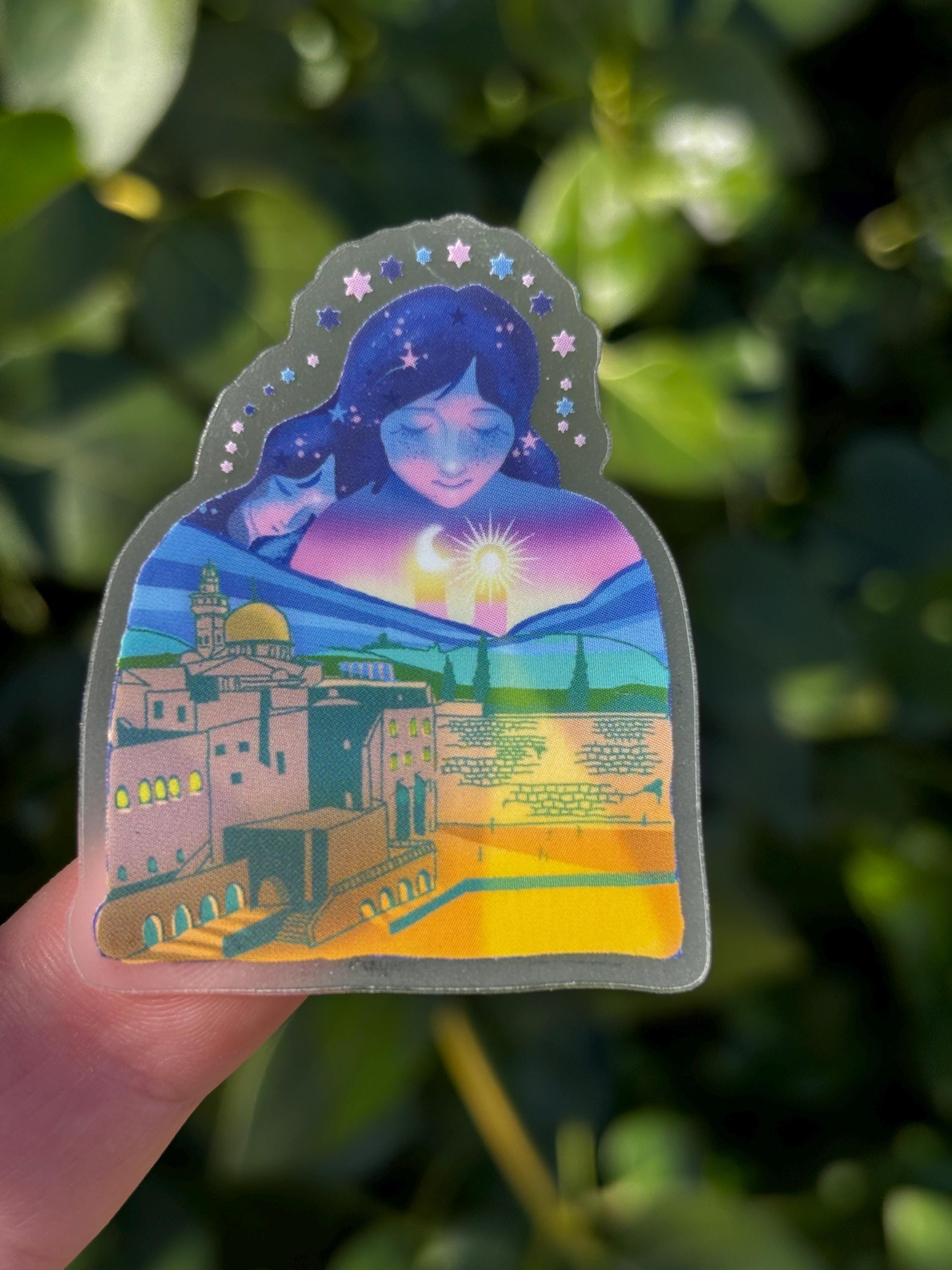 Jerusalem Clear Art Waterproof Sticker/ Israel/ Jewish/ Judaism/ Prayer ...