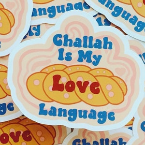 Challah ist mein matter jüdischer Aufkleber der Liebessprache | koscher| Judentum| lustig| Israel|Hebräisch| Passah | Matza | Tora, Geburtstag, Geschenkideen