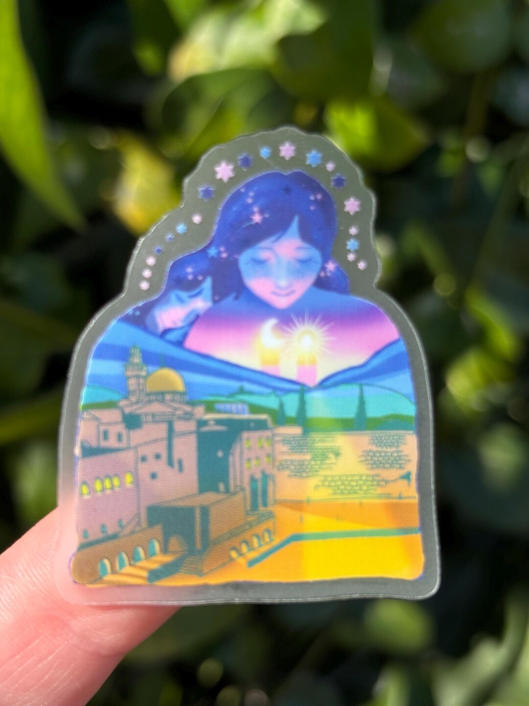 Jerusalem Clear Art Waterproof Sticker/ Israel/ Jewish/ Judaism/ Prayer ...