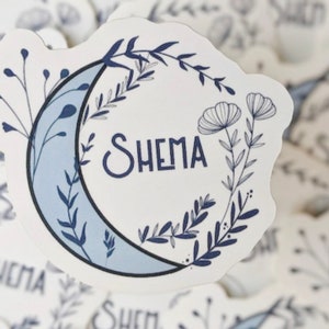 Naklejka żydowska Shema/ prezent/ upominki na przyjęcia świąteczne/ sztuka/ koszerność/ judaika/ Izrael/ modlitwa/ Tora/