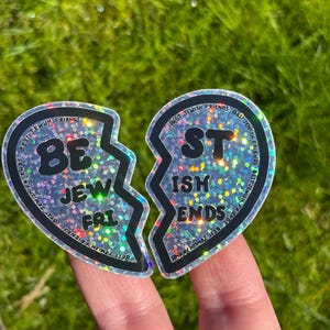 Pegatinas con purpurina para mejores amigas judías, cumpleaños, aniversario, espiritualidad, idea de regalo, hermana, madre, premio de recuerdo de fiesta, escuela hebrea, diversión en la sinagoga