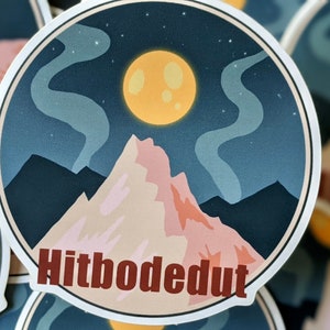 Naklejka wodoodporna Hitbodedut/naklejka szalom/naklejka żydowska/szalom/prezent żydowski/impreza żydowska/ślub żydowski/sztuka żydowska/koszerne