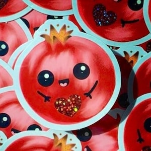 Pomegranate glitter cute Jewish sticker