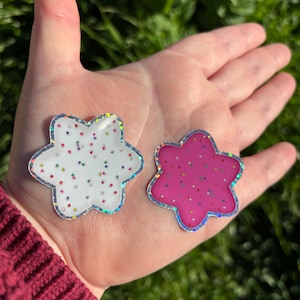Saupoudrer de biscuits scintillants étoile de David givrés / lot de 2 autocollants imperméables pour biscuits/ kasher/ nourriture juive/ cadeaux/ judaïsme/judica/ mignon/