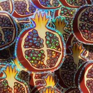 Jüdischer Granatapfel Glitzer Aufkleber! Rosh Hashanah jüdischen Neujahr Tora, hebräischer Kalender, Hochzeit, Babyparty, Geburtstag, Jubiläum