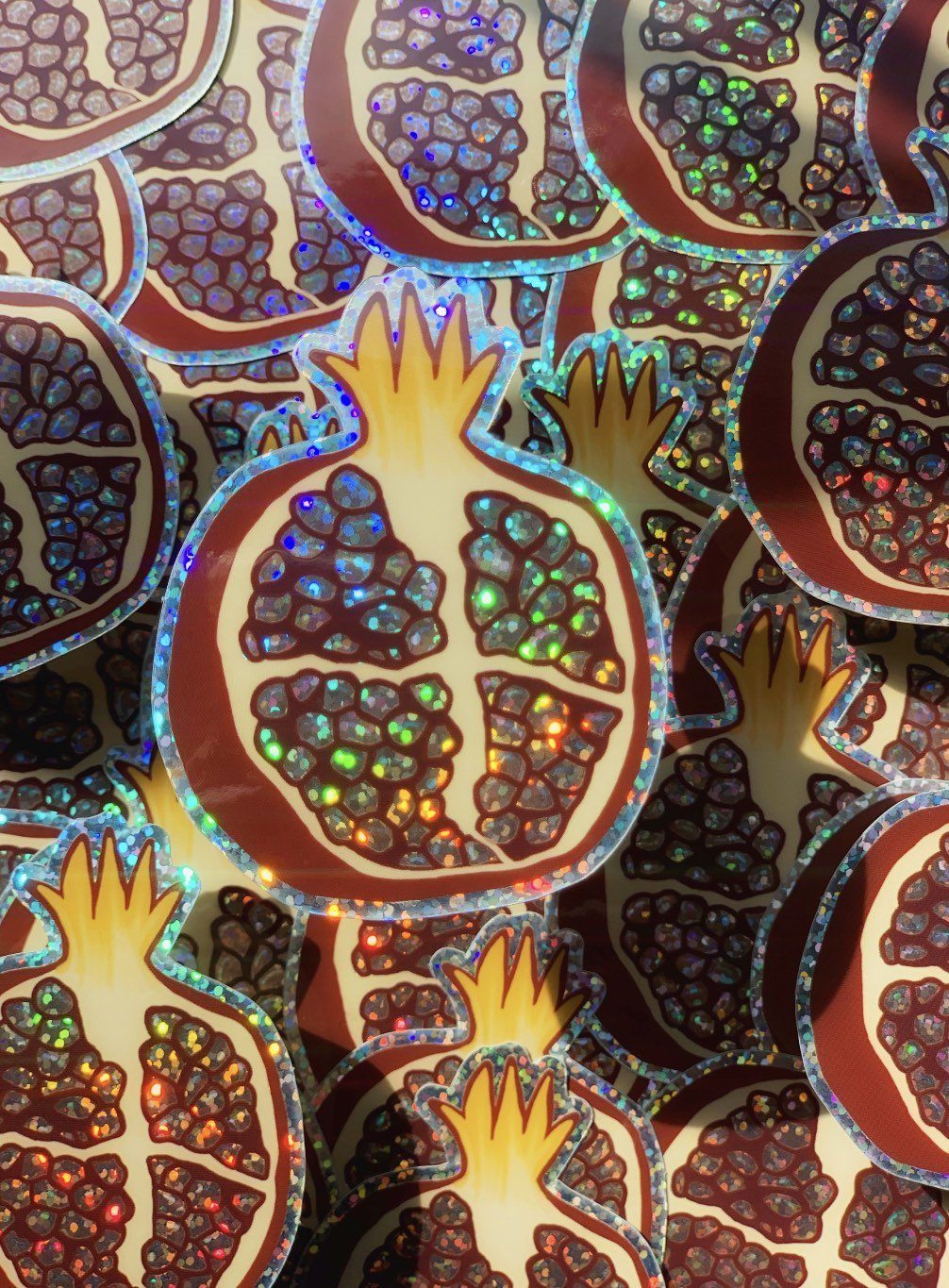 Jewish Pomegranate Glitter Sticker! Rosh Hashanah Jewish New Year Torah ...
