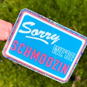 Grappige joodse glitter glanzende sticker, feestgunst, cadeau, Shabbat Shalom, Judaica, wenskaarten, koosjer, Hebreeuws, unieke spiritualiteit