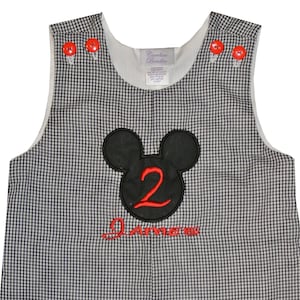 Boy MICKEY MOUSE Birthday John John or Shirt and Shorts Outfit